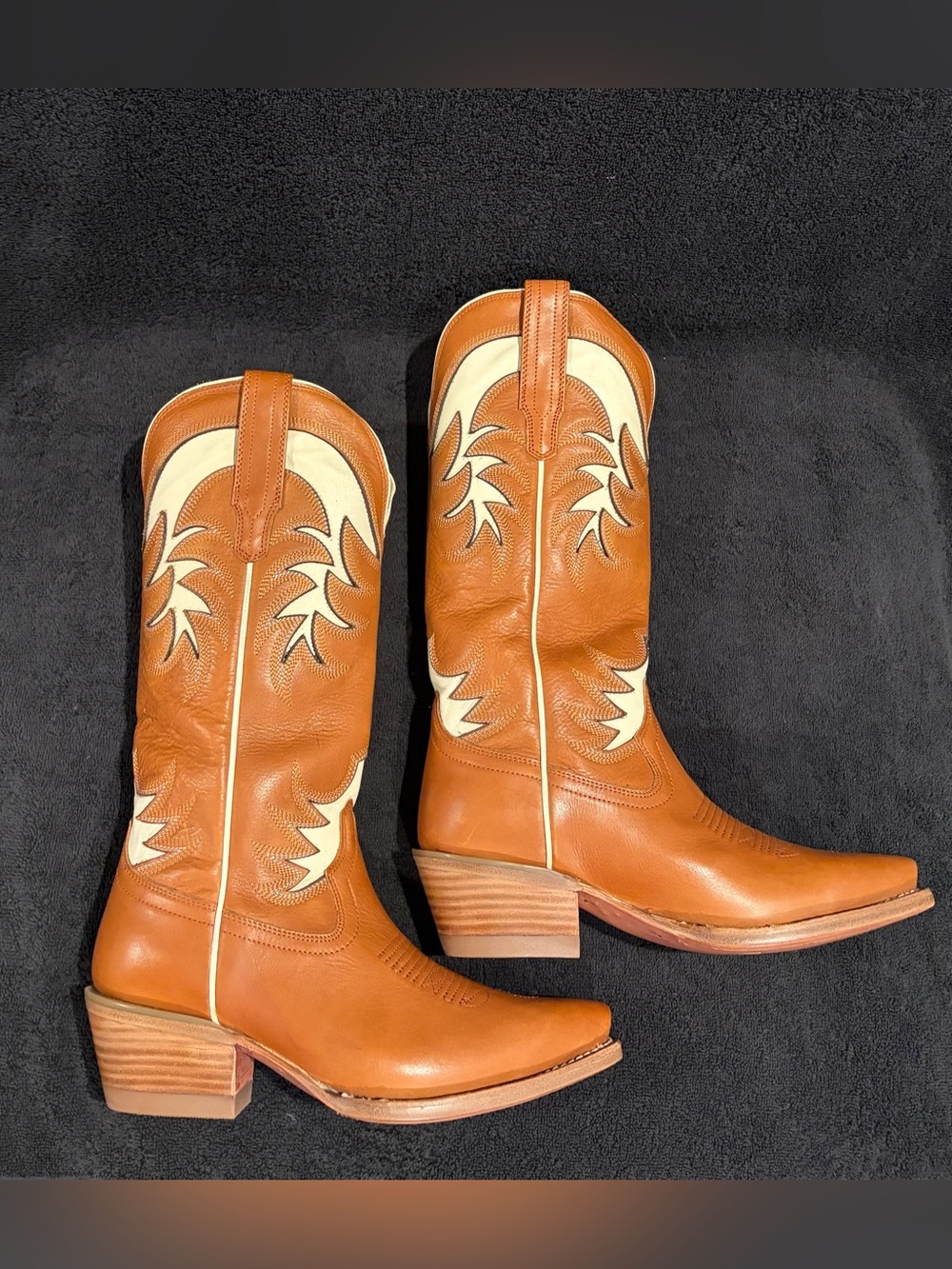 Tecovas Annie Pecan Bone Snip Toe Cowgirl Boots - Picture 6 of 7